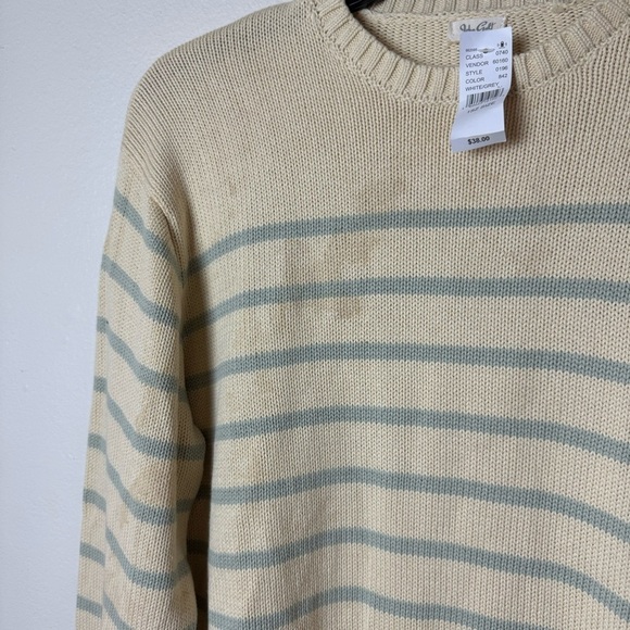 John Galt White & Grey Thin Striped Brianna Sweater - Picture 5 of 12